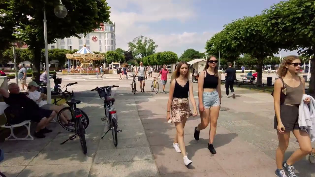SOPOT | GŁÓWNA ULICA | SPACER DO MOLO [4k]