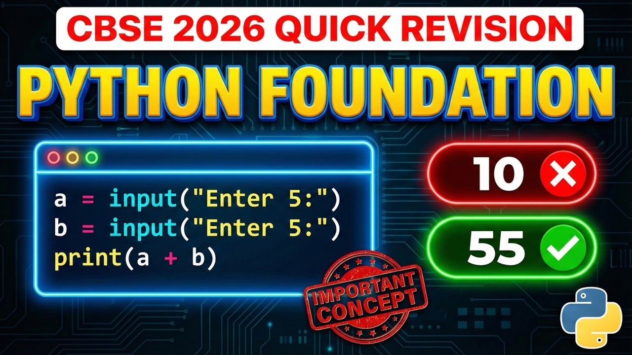 Input & Output Functions in Python + PYQs | Class 12th Computer Science CBSE 2026 Quick Revision