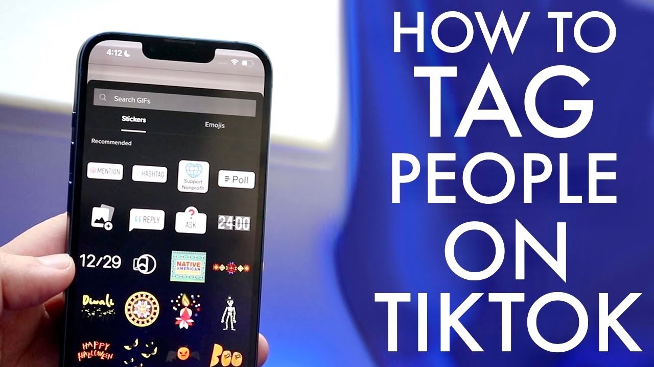 Как отмечать людей на видео в TikTok