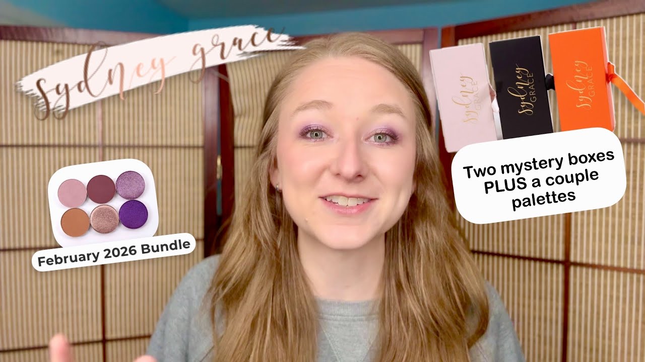 SYDNEY GRACE Unboxing! What I picked up during the sale: mystery boxes, palettes, Feb 2026 bundle