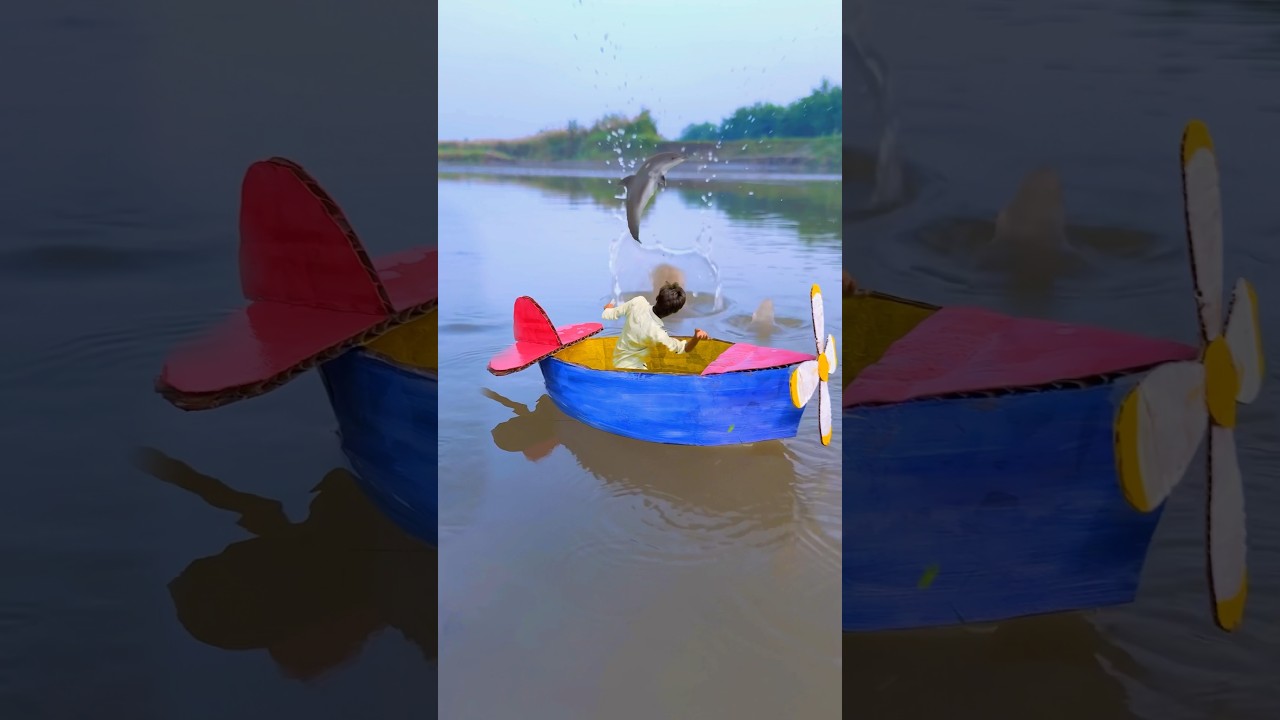 Giant fish jump creative boat 🚤 videography #amazing #magic #boat #videography #shorts #creative