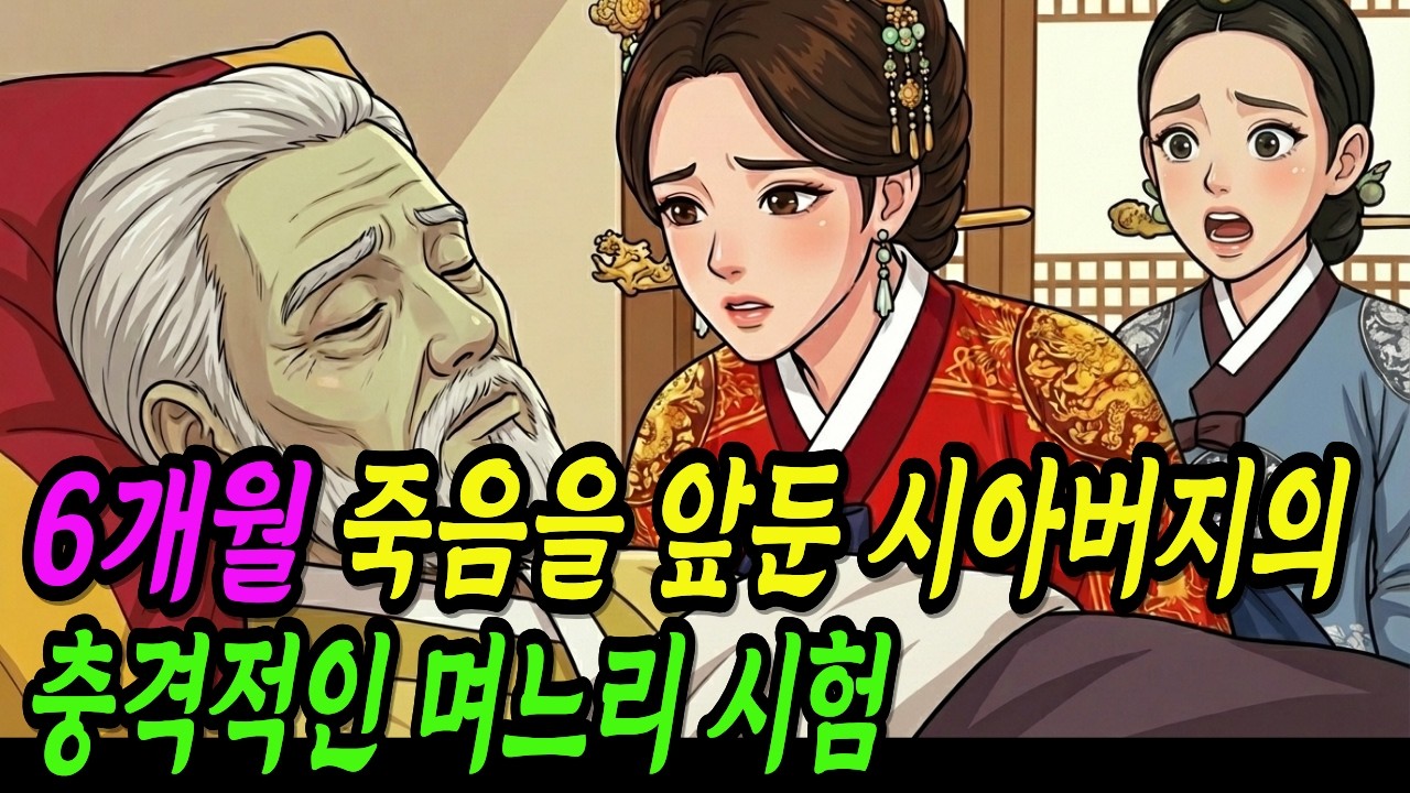 [88야담]지혜로운 시한부 재벌 아버지가 며느리 후보 두 명을 집에 불러놓고 몰래 시험하는데, 결과가 충격입니다 |조선시대|오디오북|수면동화|옛날이야기|감동