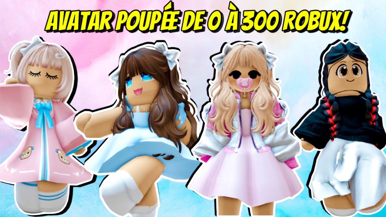 COMMENT FAIRE UN SKIN DE POUPÉE PELUCHE AVEC 0, 100, 200 ET 300 ROBUX DANS ROBLOX
