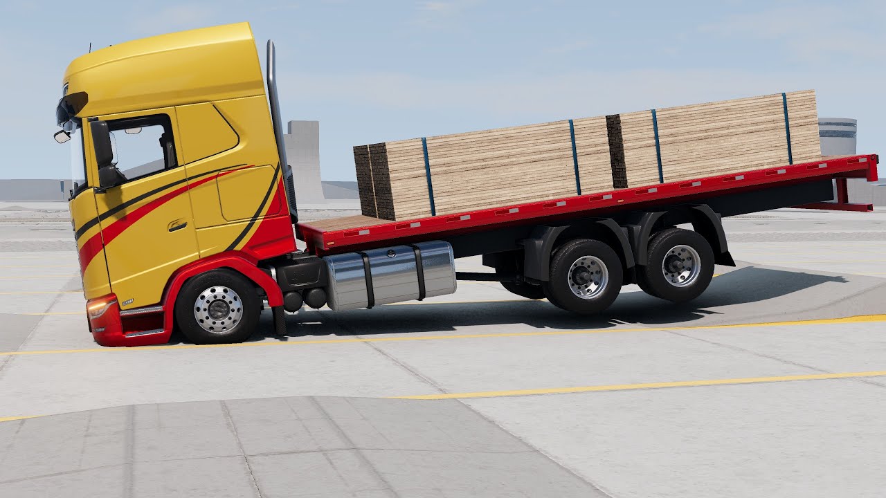 BeamNG Drive - Segra Ultimat Flatbed Truck Suspension Testing