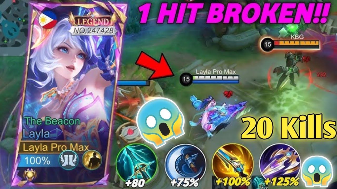 Top 1 Global Layla Insane Damage Gameplay in Mobile Legends:~ Bang Bang! This build