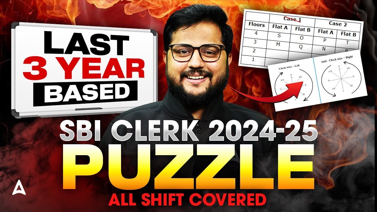 SBI Clerk Reasoning 2024-25 | SBI Clerk Reasoning Last 3 Year Based Puzzle | By Shubham Srivastava