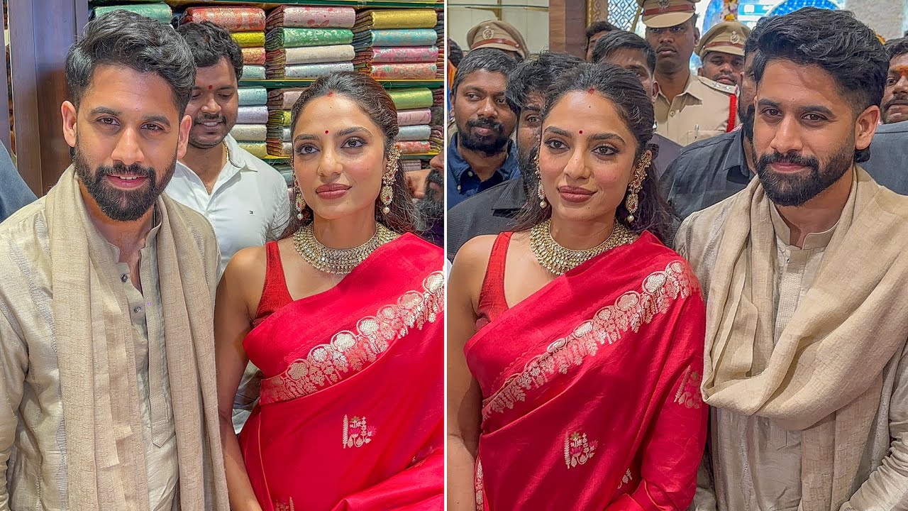 Akkineni Naga Chaitanya & Sobhita Dhulipala Grand Opening | Naga Chaitanya with Sobhita Dhulipala