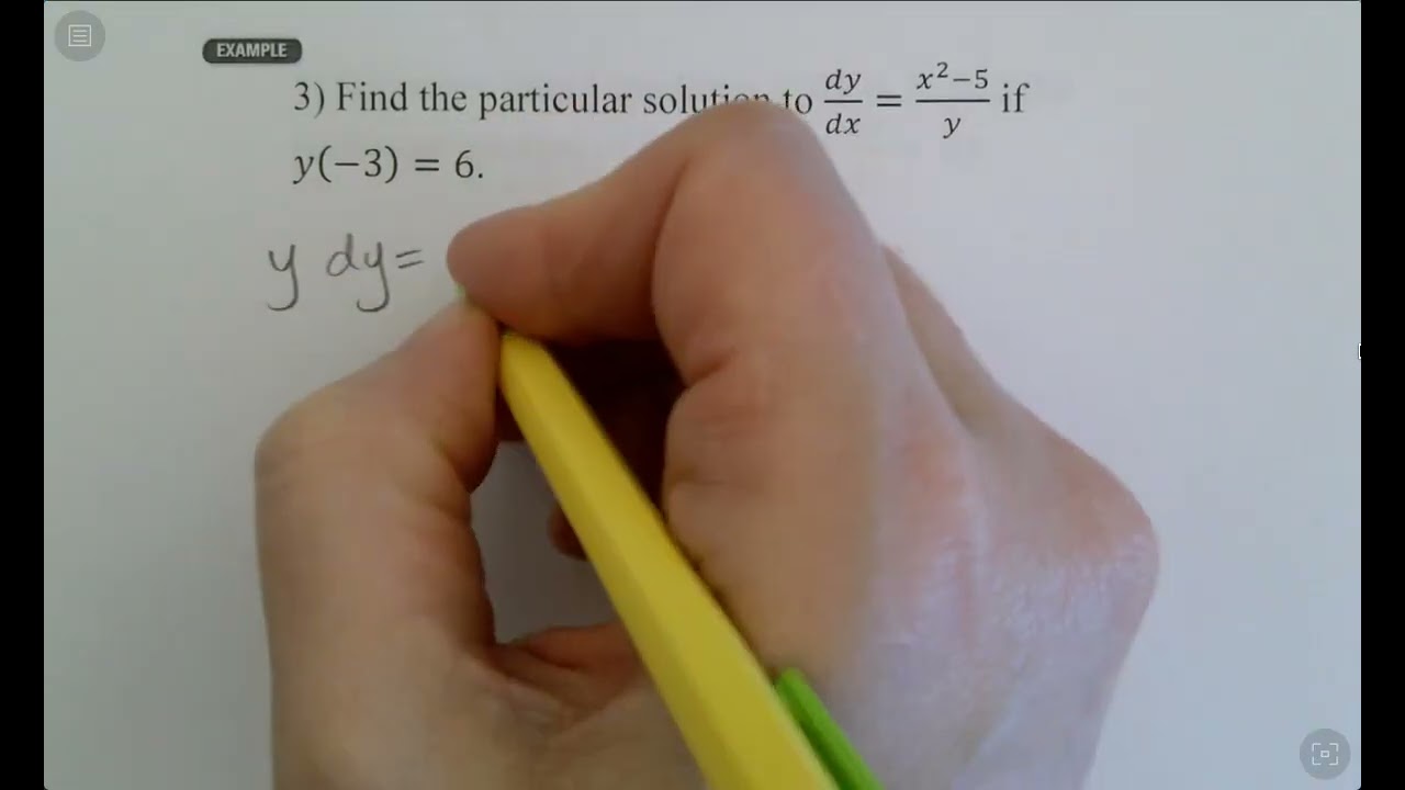 6.2 Separable Differential Equations