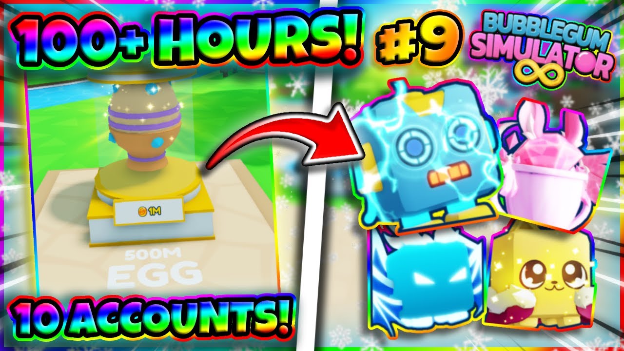 I HATCHED THE 500M EVENT EGG FOR *100+ HOURS* USING 10 ACCOUNTS IN BGSI AND GOT THIS... [PART 9]