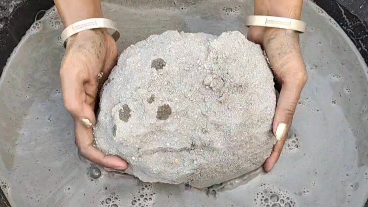 everyone's favorite texture Super duper soft crispy sand cement water 💦 crumbling ||ASMR||