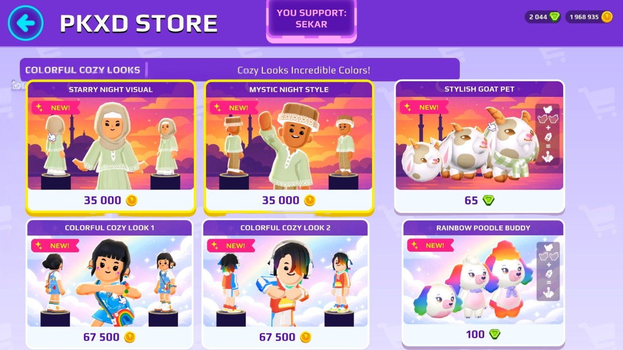 Stylish Goat Pet || Rainbow Poodle Buddy & New Outfits