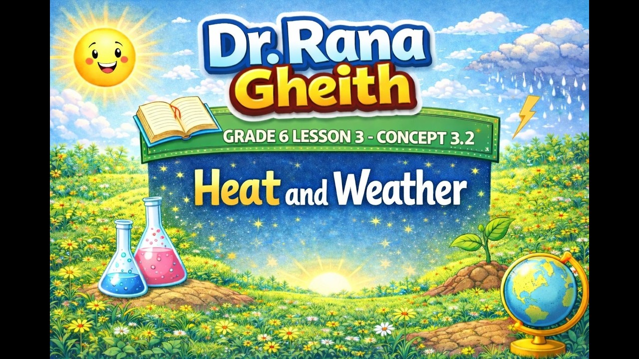 Grade 6 Science Lesson 3 Concept 3.2 | Heat and Weather Explained |Dr. Rana Gheith حل اسئلة المعاصر