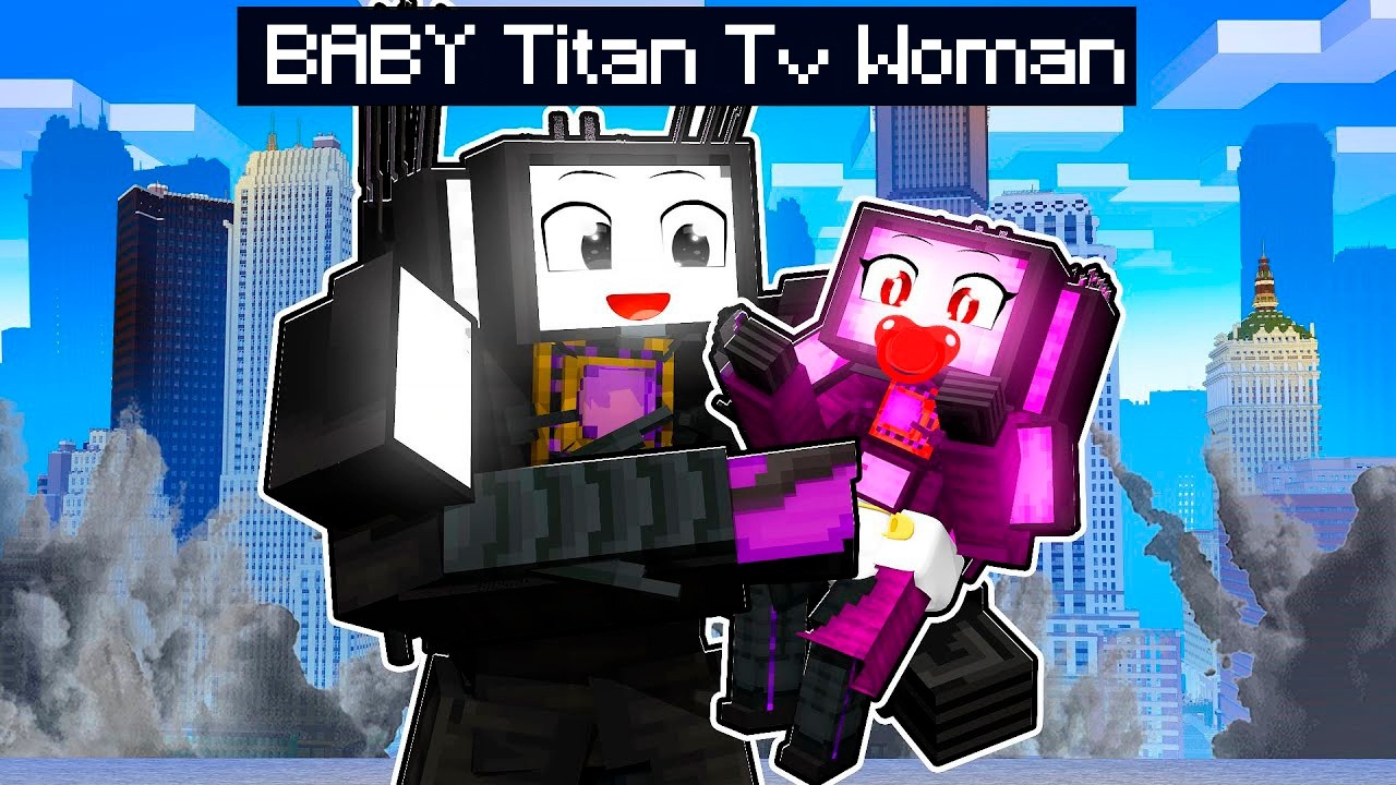 Titan TV Man Turned Titan TV Woman Into a BABY in Minecraft!