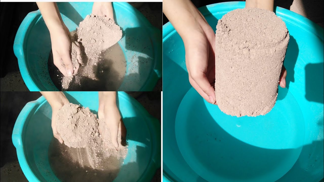 Asmr Gritty cylinders crumbling in water| super gritty water crumbles| Grimy asmr