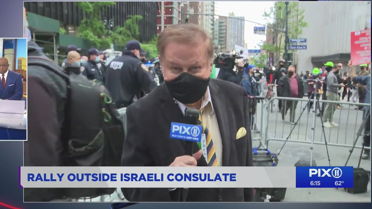 Protesters clash at rally outside Israeli consulate in Manhattan