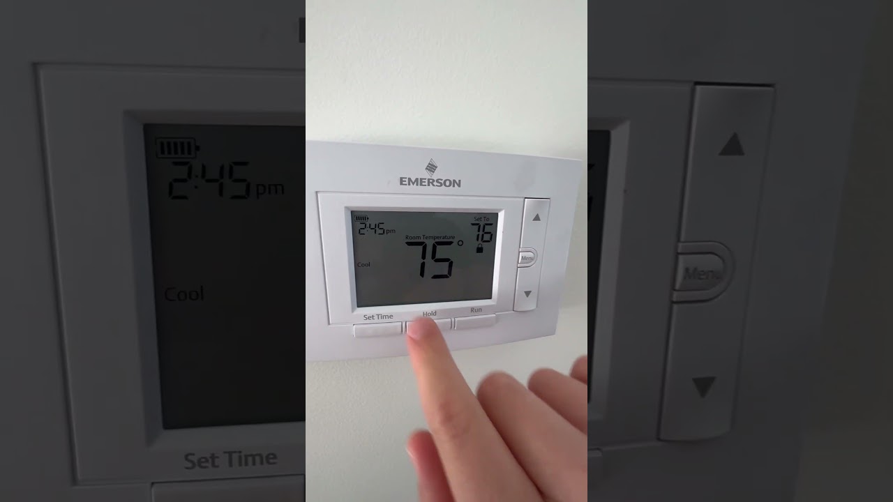 How to lock and unlock an Emerson 1F83C-11PR 80 series thermostat