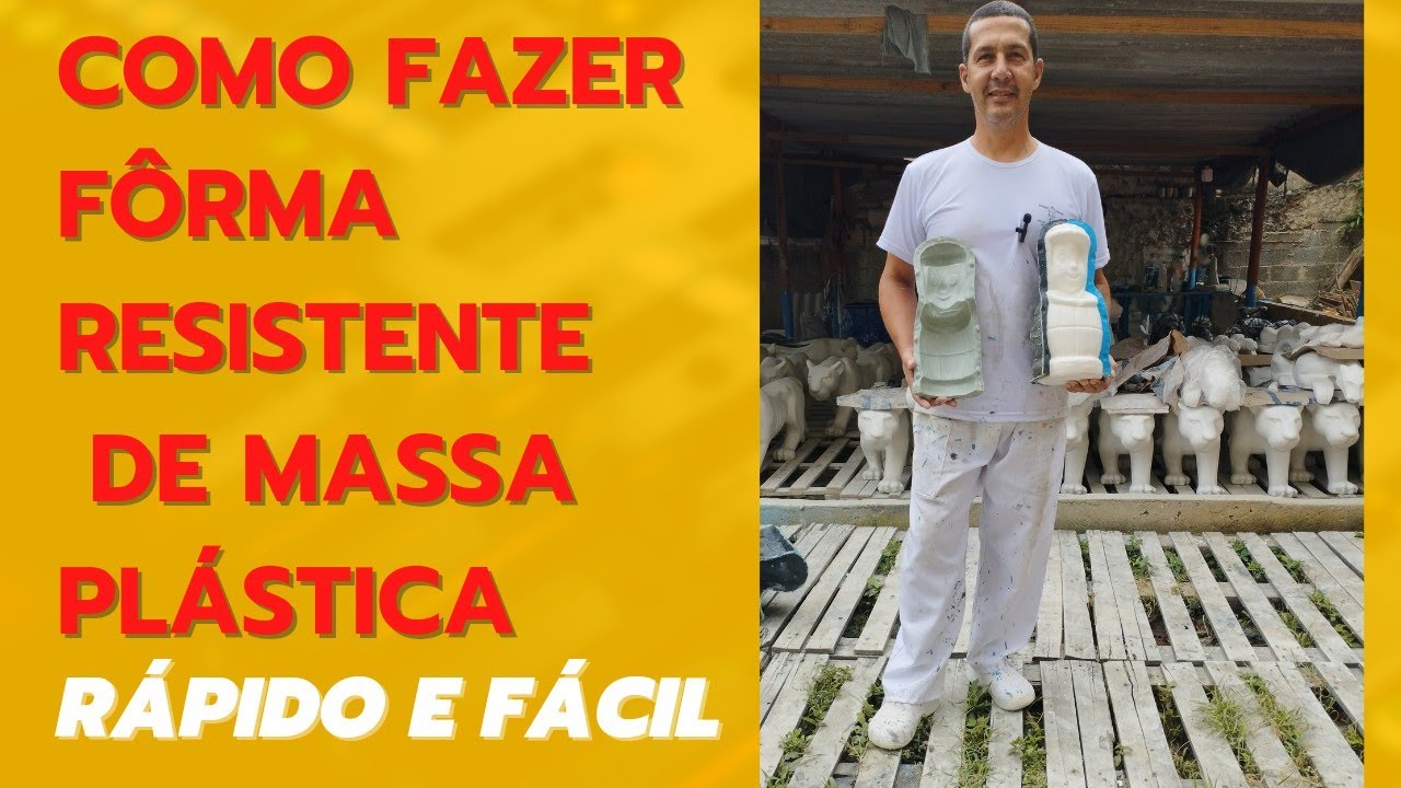 Como fazer fôrma resistente de massa plástica- Rápido e fácil!
