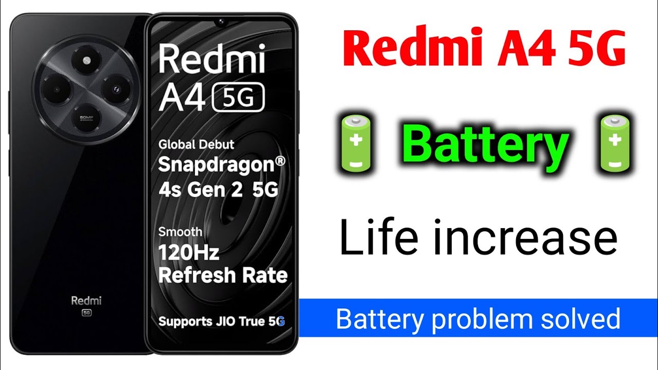 Redmi A4 5G battery protection /health settings | how to set battery health redmi A4 5G
