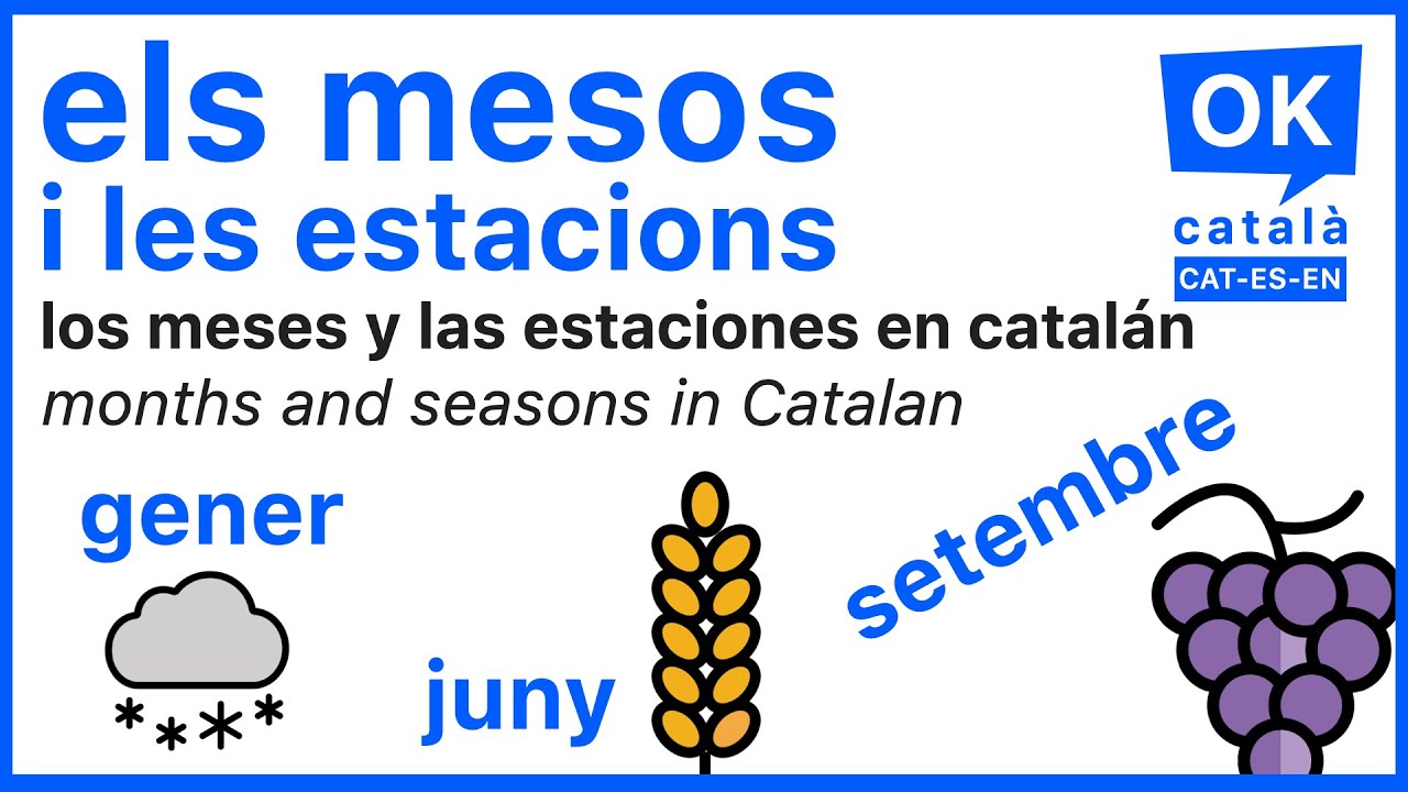 Els mesos i les estacions en catal&agrave; 📅  Pronunciaci&oacute; i traducci&oacute; | OK CATAL&Agrave;