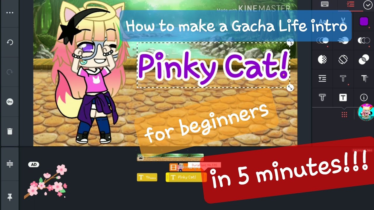 How to make a Gacha Life intro for beginners using KineMaster - very easy tutorial