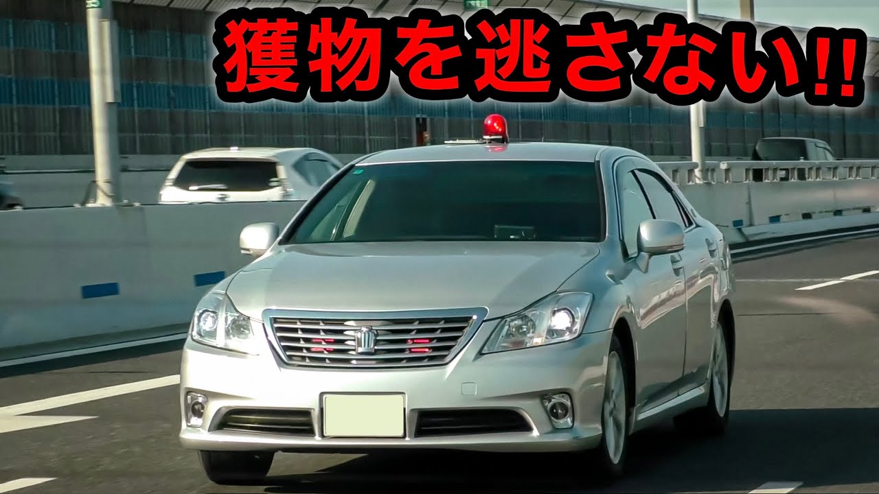 車列を縫うように飛ばす『マークX』を逃さない覆面パトカー‼️　[速度取り締まり スカッと 200系]