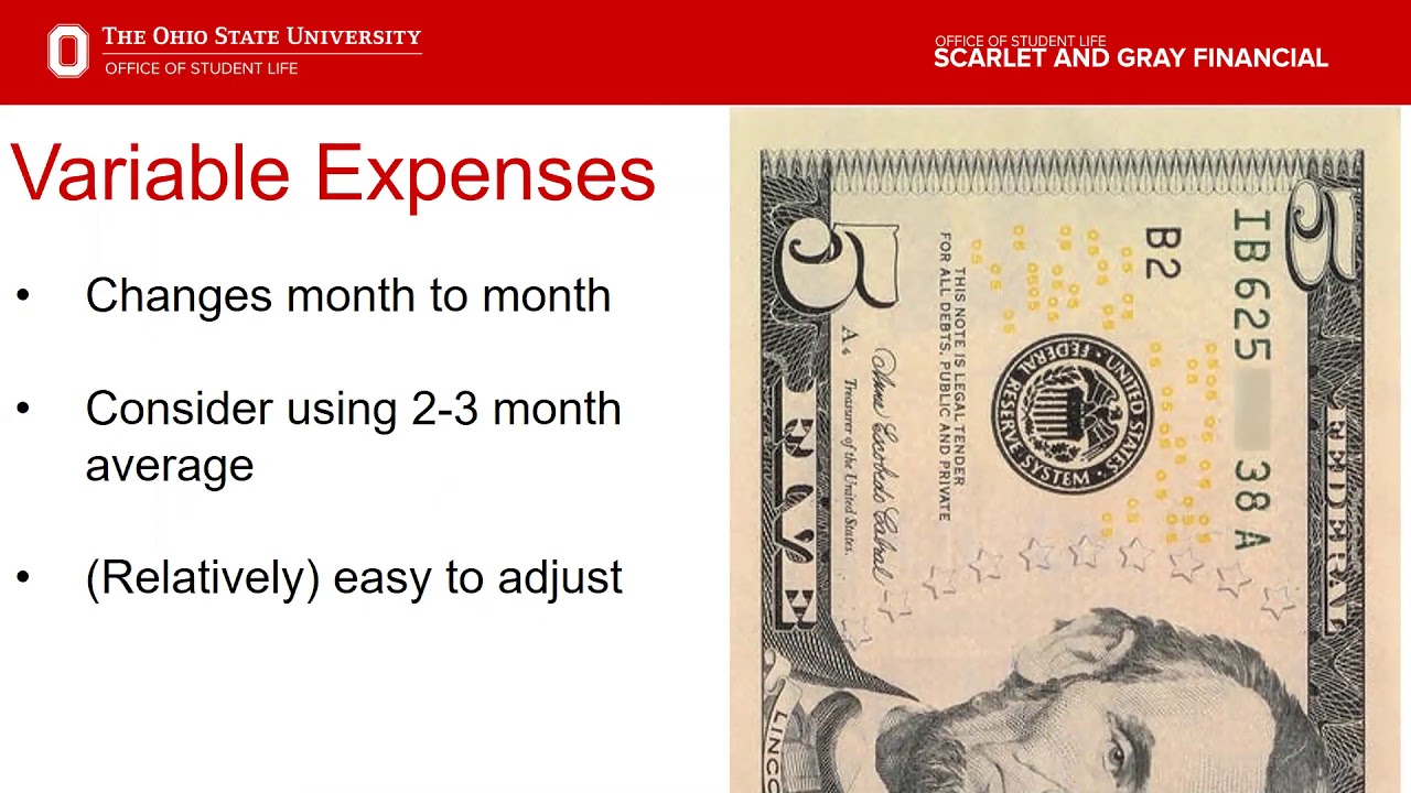 Budgeting in College | The Ohio State University Student Wellness Center