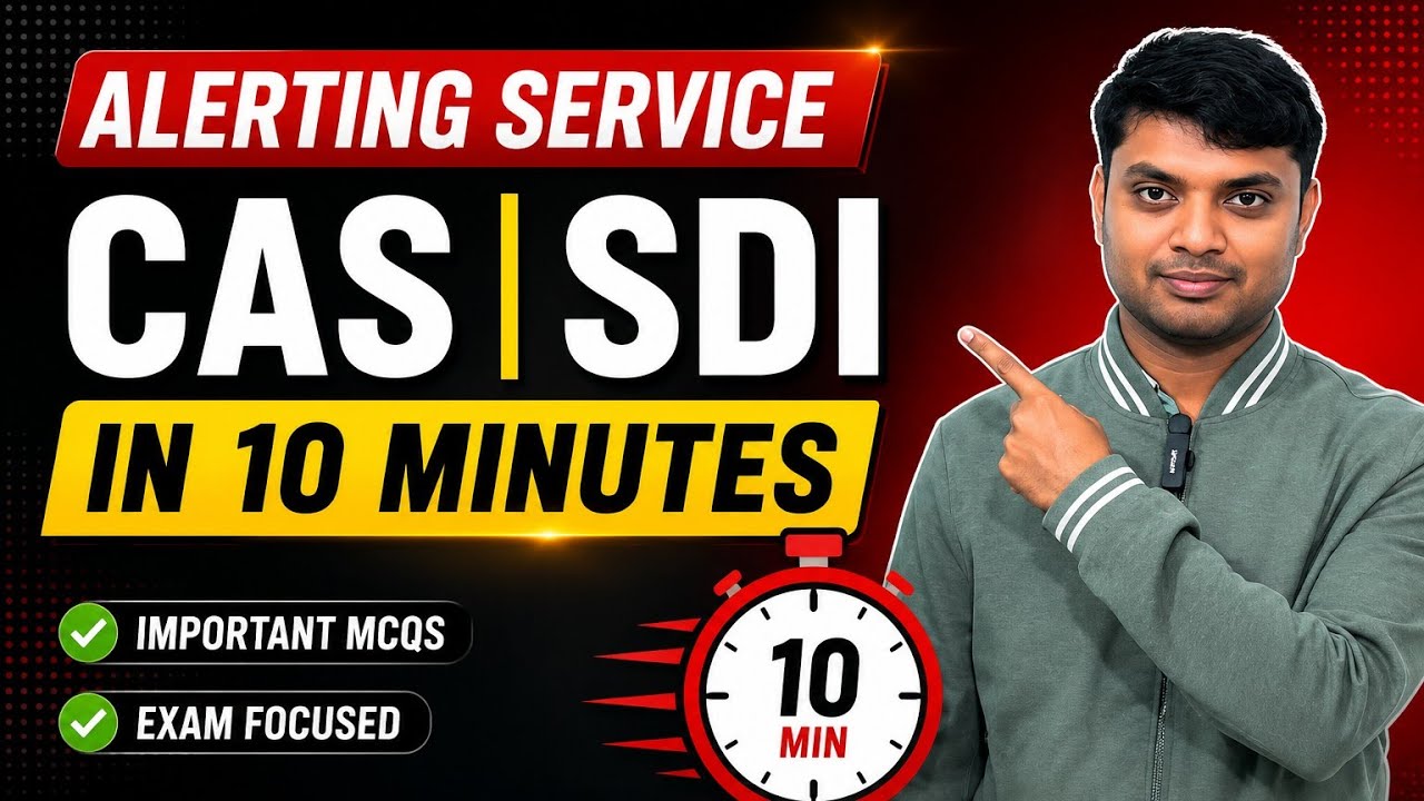 🔥 Alerting Service MCQs in 10 Minutes ✅ CAS | SDI 🔴 UGC NET/KVS/EMRS Librarian