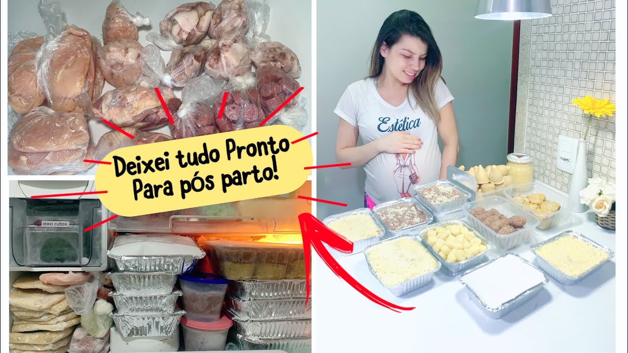 PREPARANDO ALIMENTAÇÃO DA SEMANA + COMIDAS CONGELADAS DO MÊS PARA PÓS PARTO | PALOMA SOARES