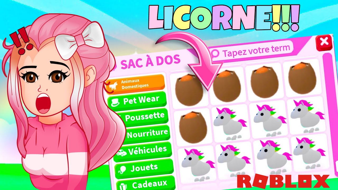 LICORNES Dans CRACKED EGGS CHALLENGE ADOPT ME! Combien J'ai Ouvert d'Oeufs Pour en Trouver? ROBLOX
