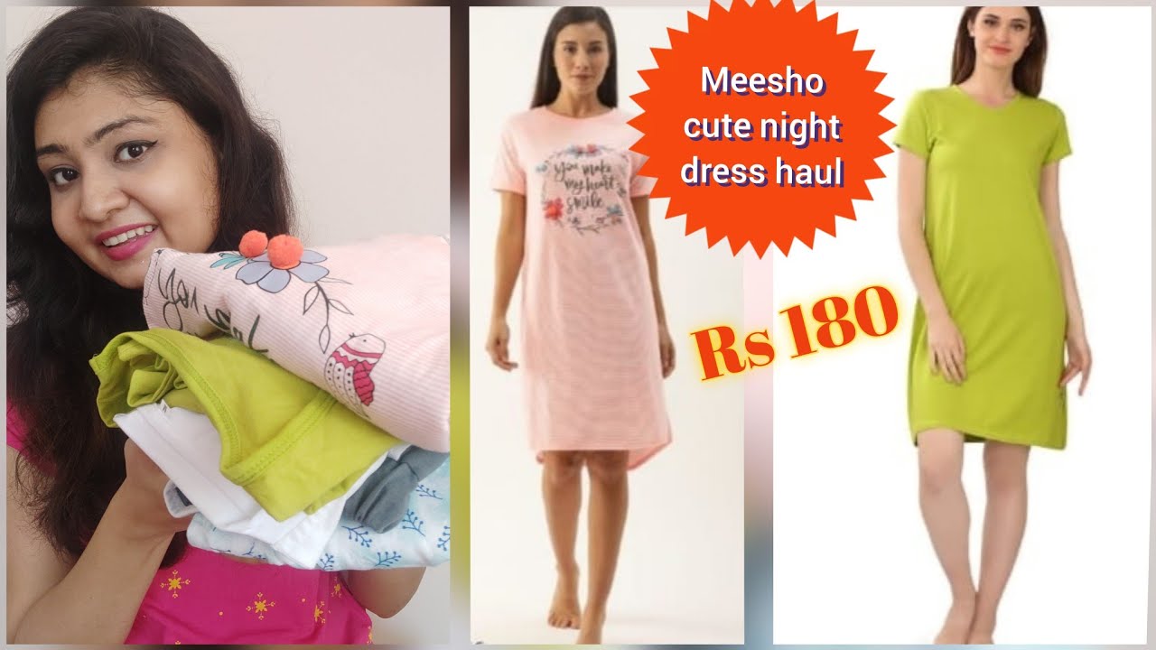 Meesho night dress haul | meesho cute nightsuits haul | meesho affordable night dresses | #Meesho