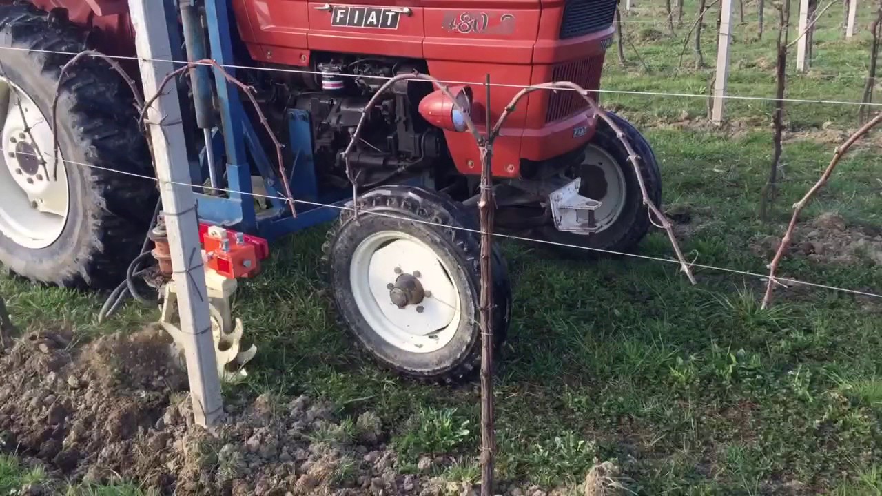 Lavorazione vigna con Rollhacke Braun