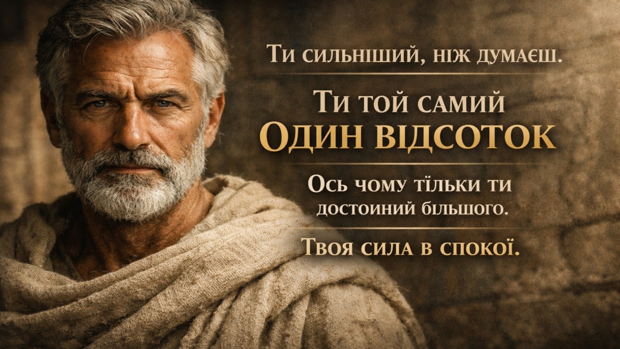 Те, що розуміє 1% чоловіків: ОДНА ДУМКА, яка миттєво вимикає стрес (Ментальний перемикач стоїків)