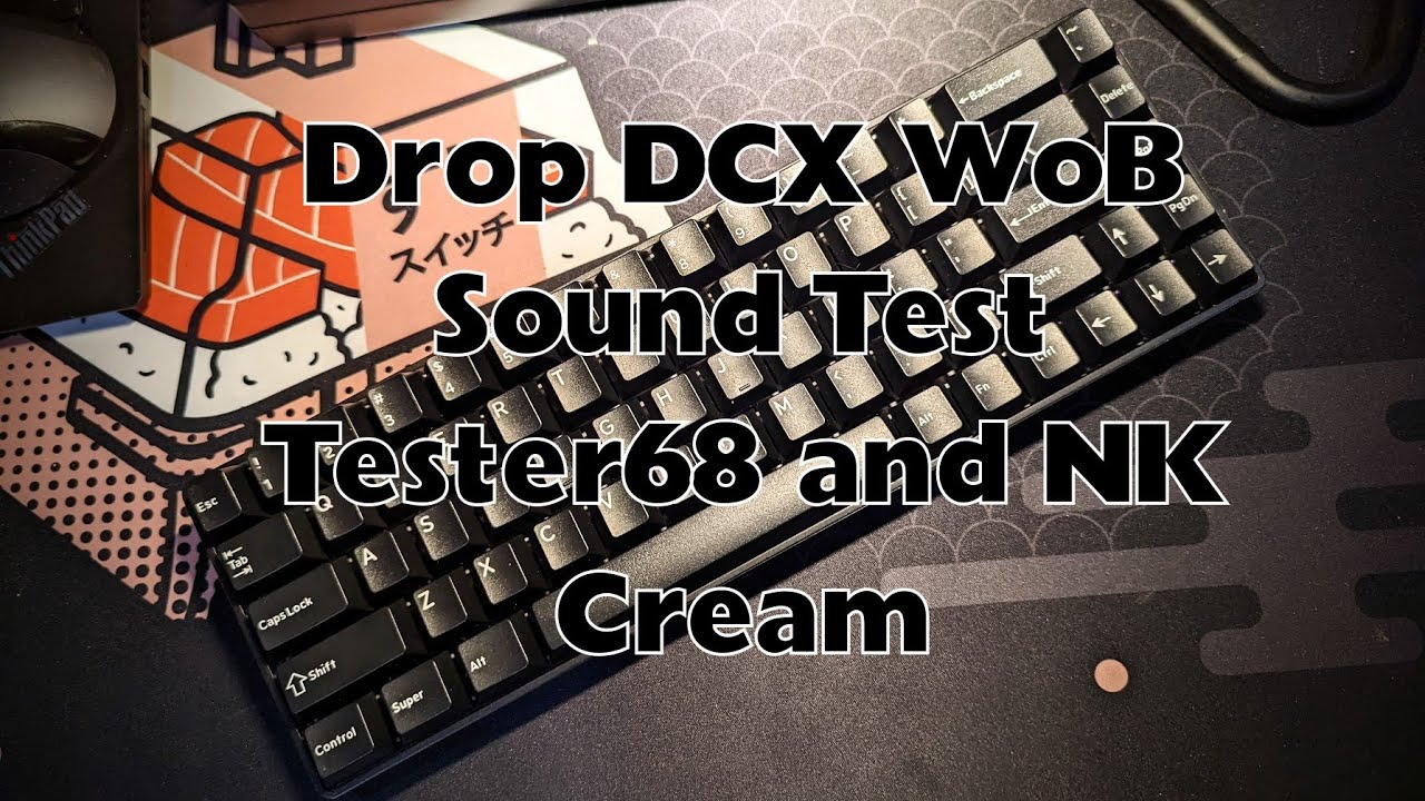 Drop DCX White on Black Keycap Sound Test on a Tester68 with Akko Lavender Tactile Switches.