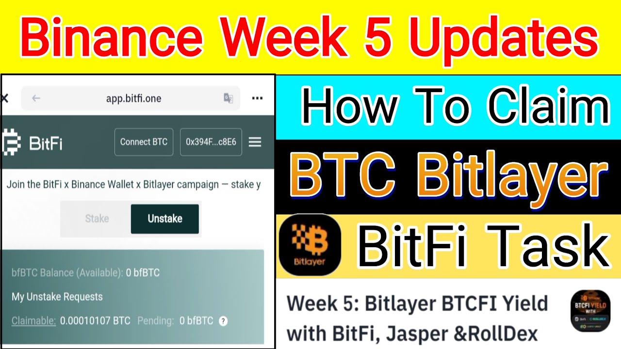 How to Unstake and Claim BTC Bitlayer | Unstake BitFi Week 5