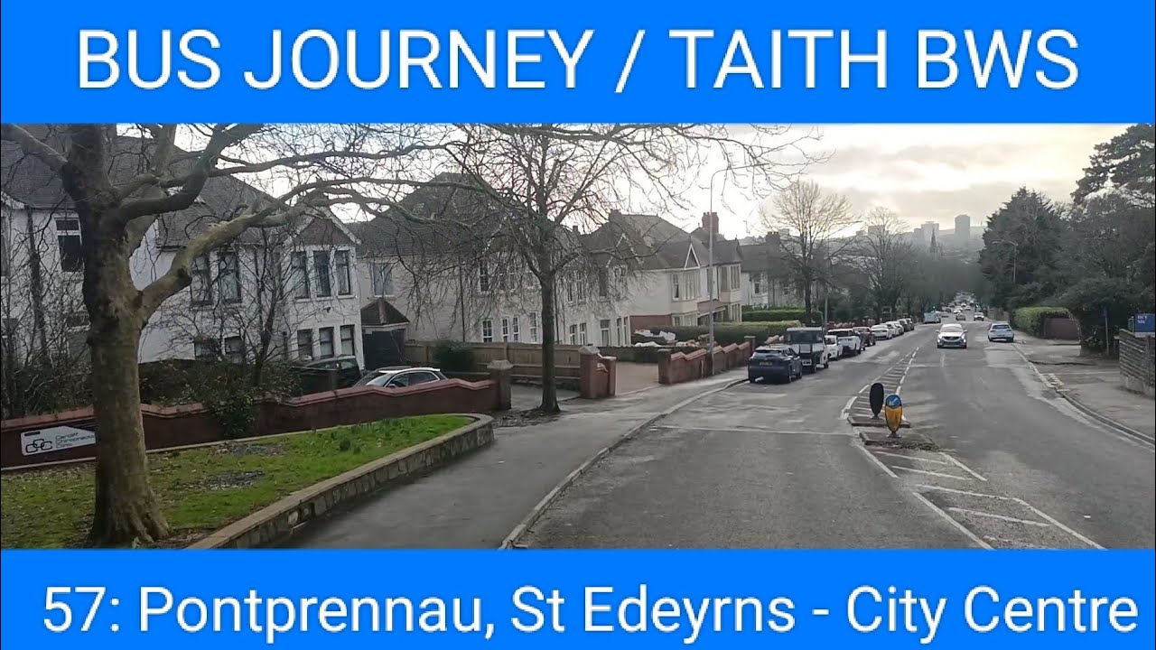 🇬🇧🏴󠁧󠁢󠁷󠁬󠁳󠁿 BUS JOURNEY | Cardiff Bus 57: Pontprennau - City Centre
