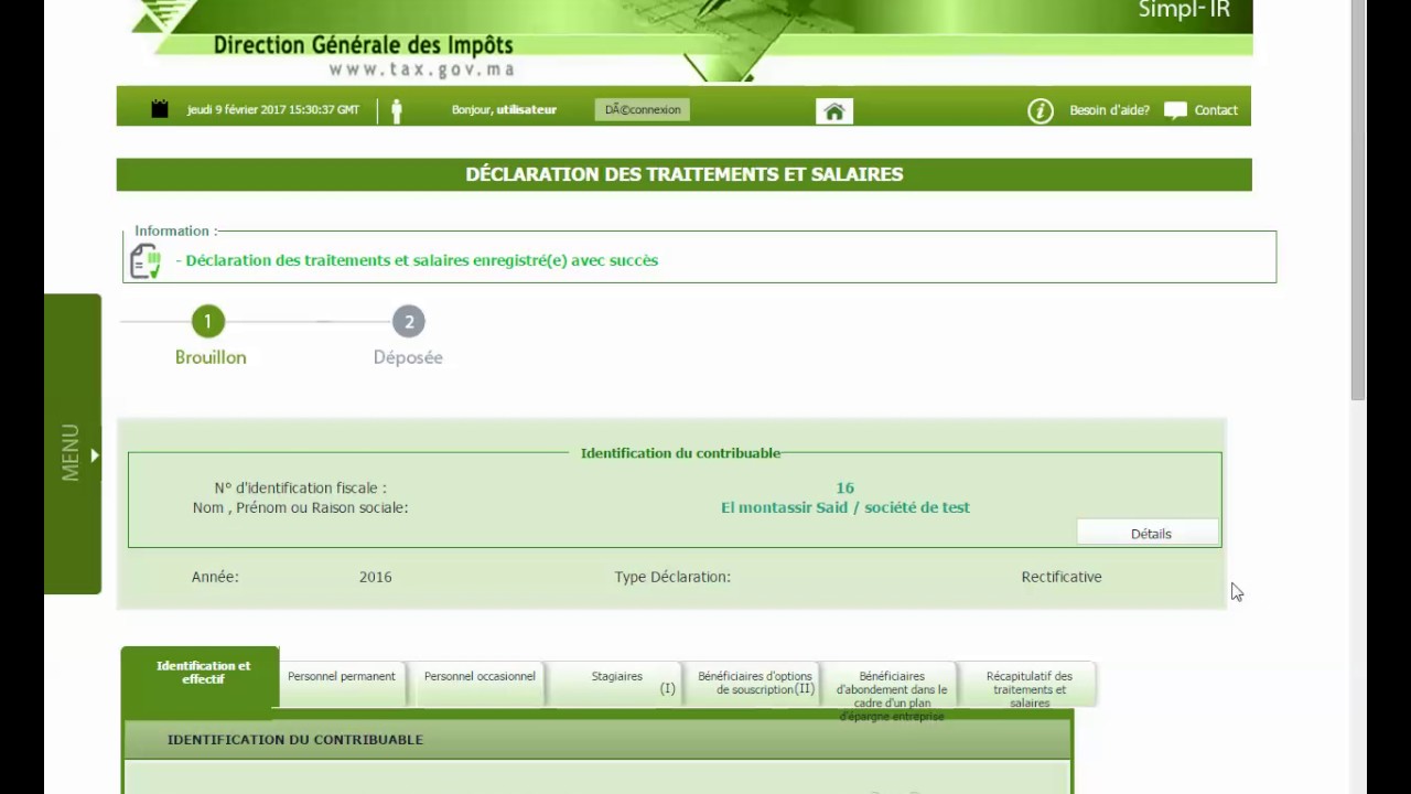 explication pour d&eacute;claration de l'etat 9421 en mode EFI et EDI sur le site de la DGI maroc