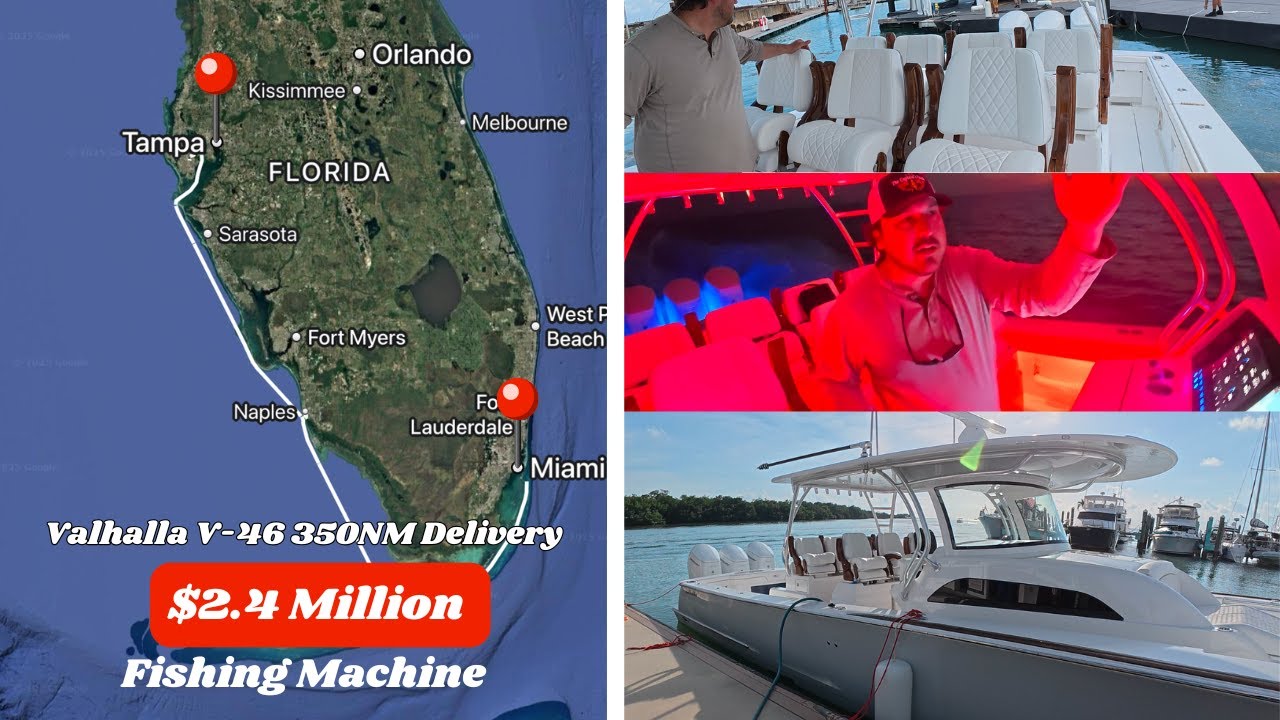 1,800 Horsepower Valhalla V-46 Boat Delivery: Bonus Nighttime Open Ocean Navigation Training