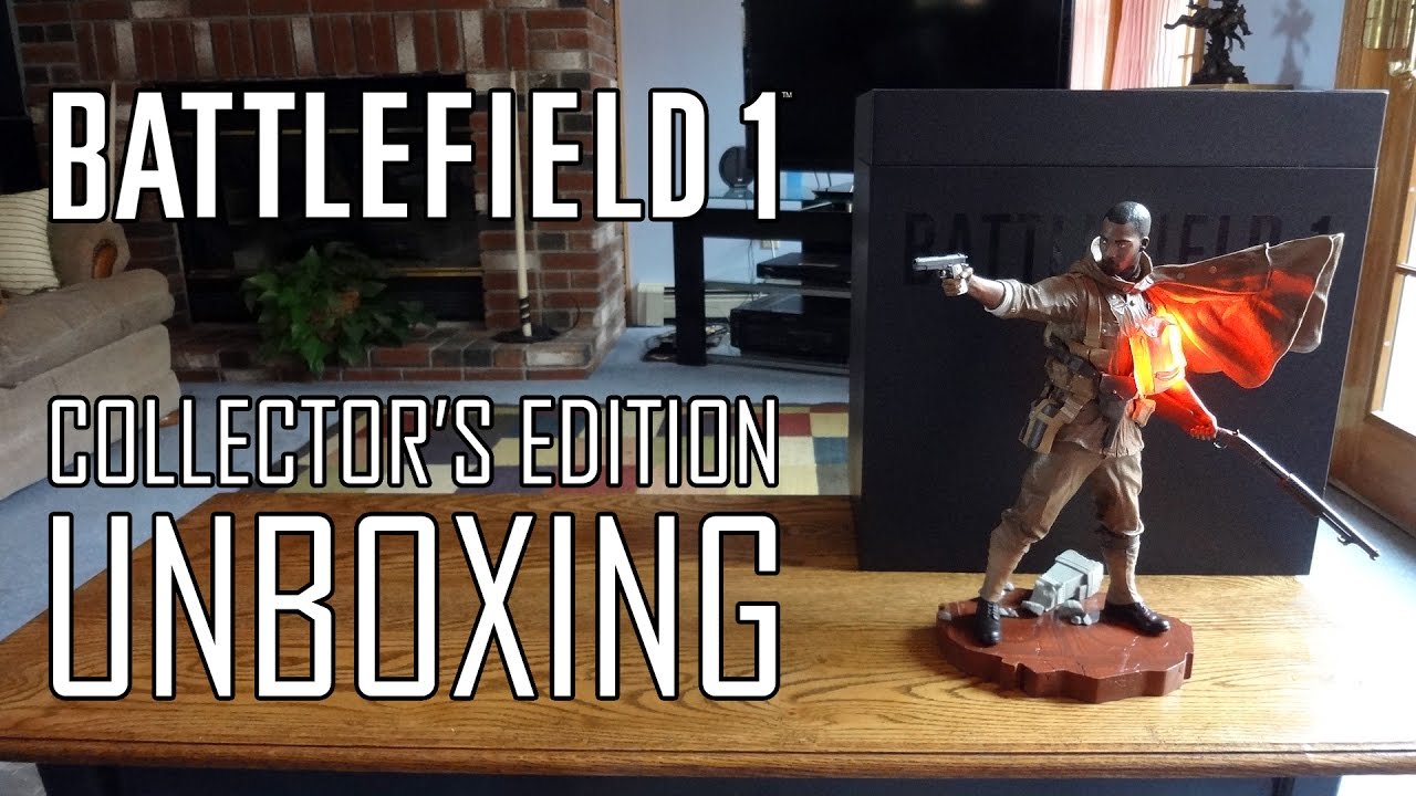 Battlefield 1 Collector's Edition w/ Light Up Harlem Hellfighter Statue Unboxing & Review - HD 1080p