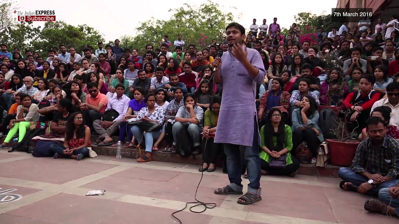 Речь Канхайи Кумара в кампусе JNU