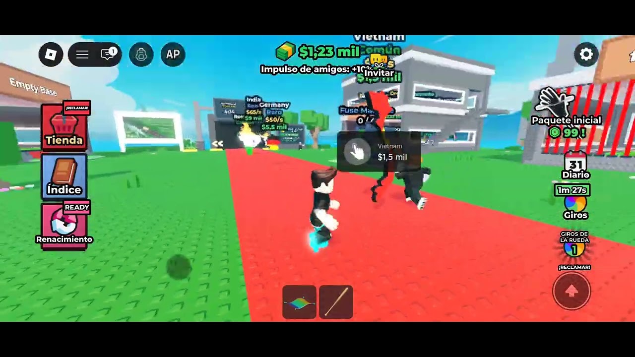 Jugando roba un país,Roblox