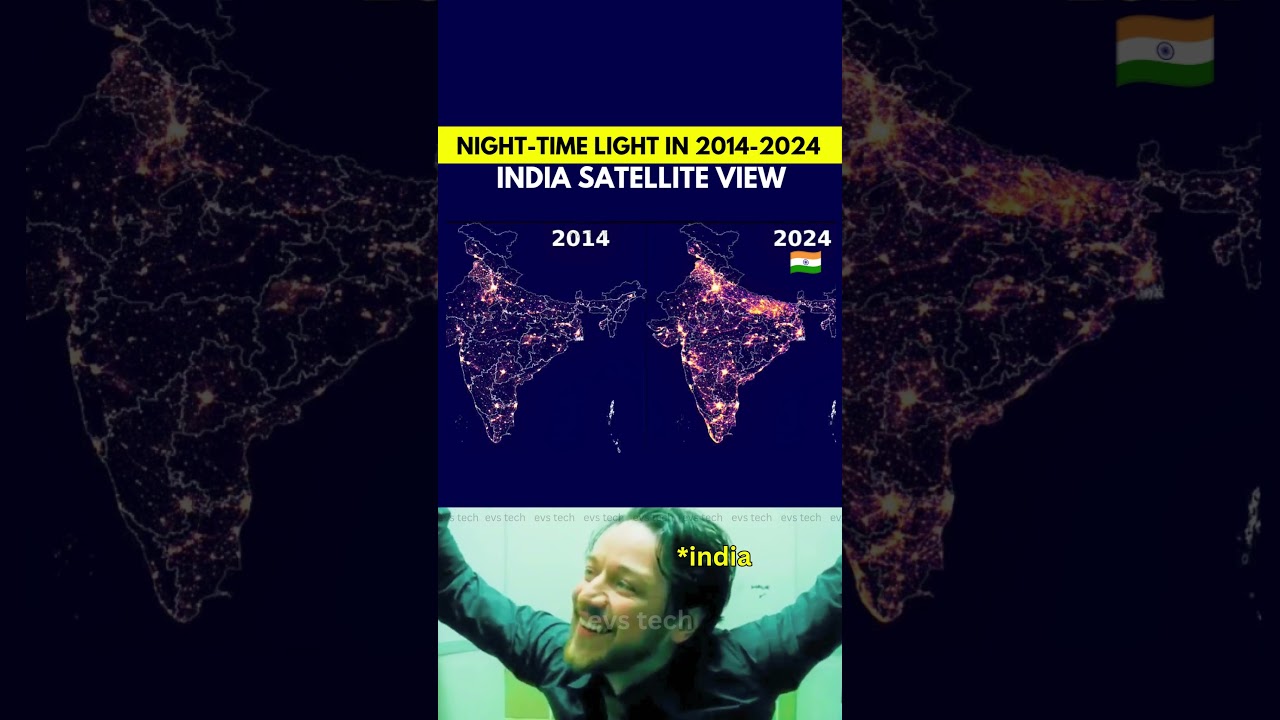 🇮🇳✨ До и после: ночной вид Индии из космоса (2014&ndash;2025)
