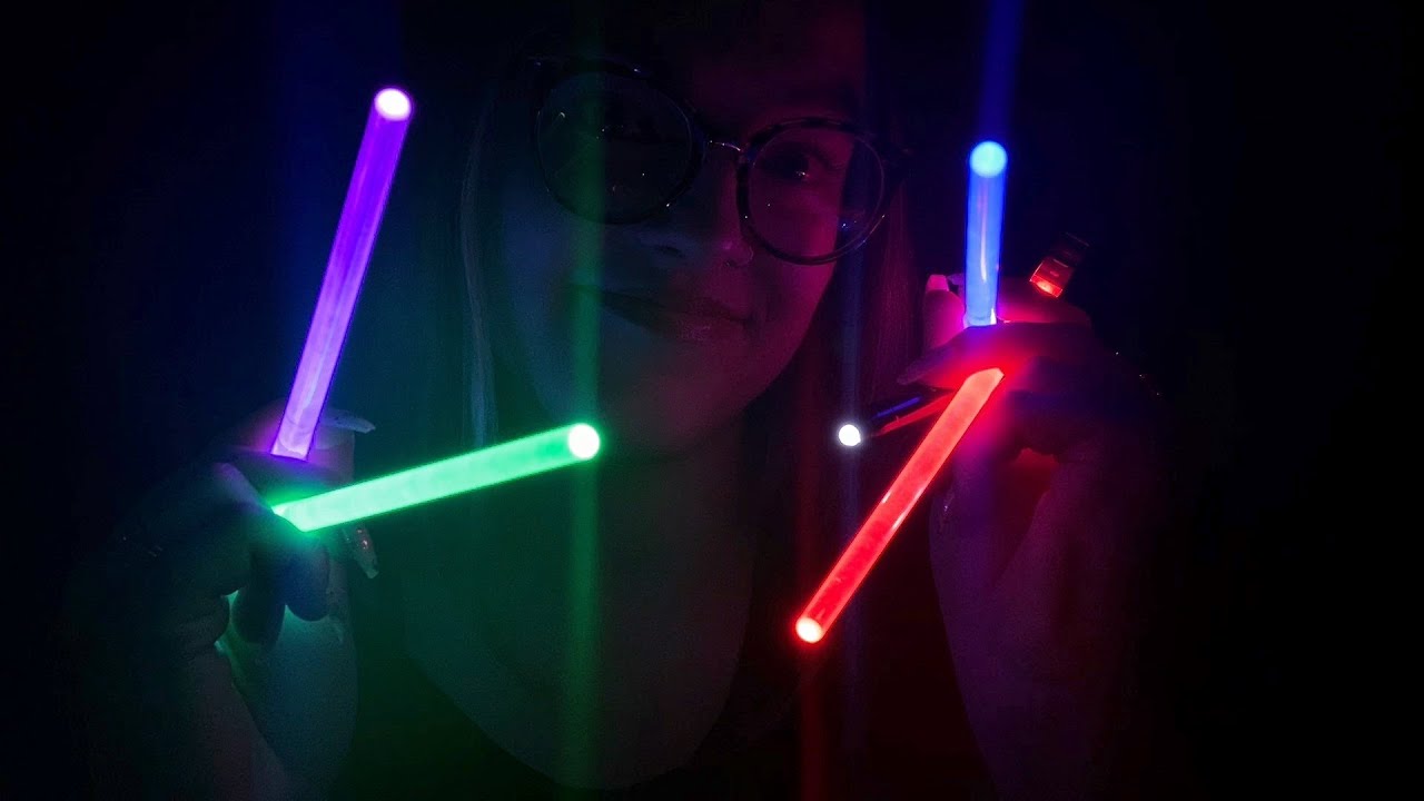ASMR - Follow the Light - mouth sounds, up close whispers, dark lighting