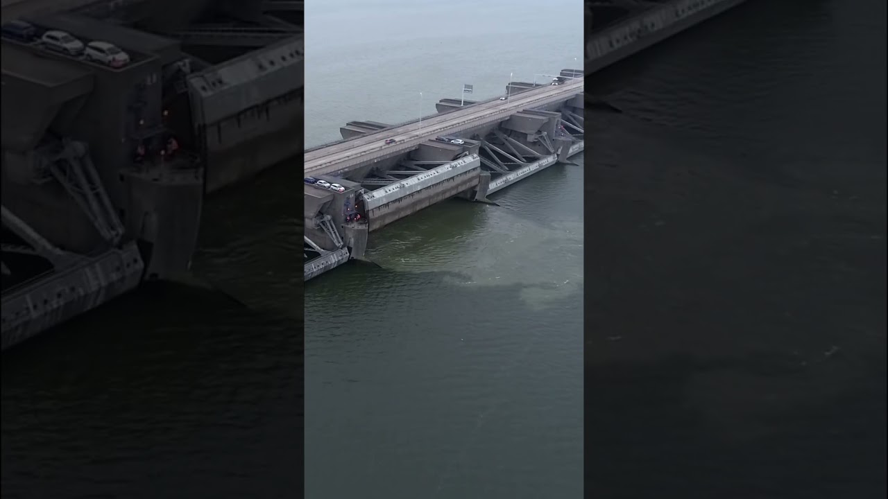 Haringvlietsluis! After the dam is the North Sea (salt water). Length of the dam is 5 kilometer.