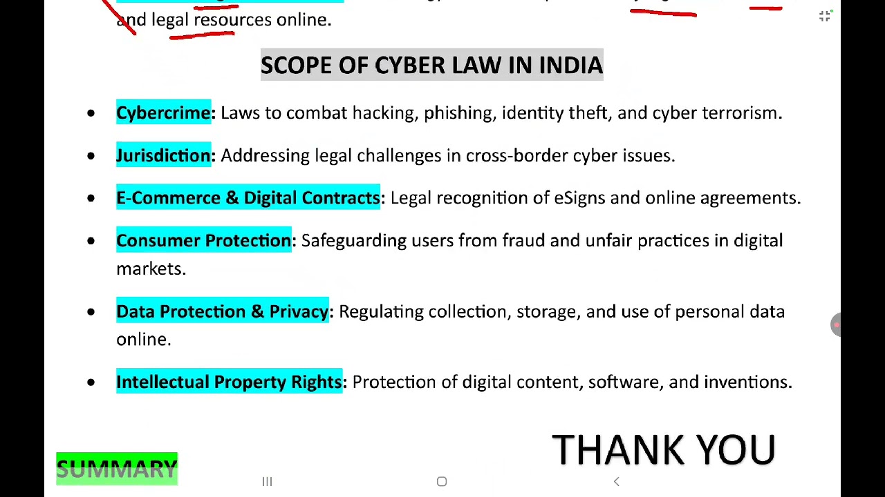Scope of Cyber Law