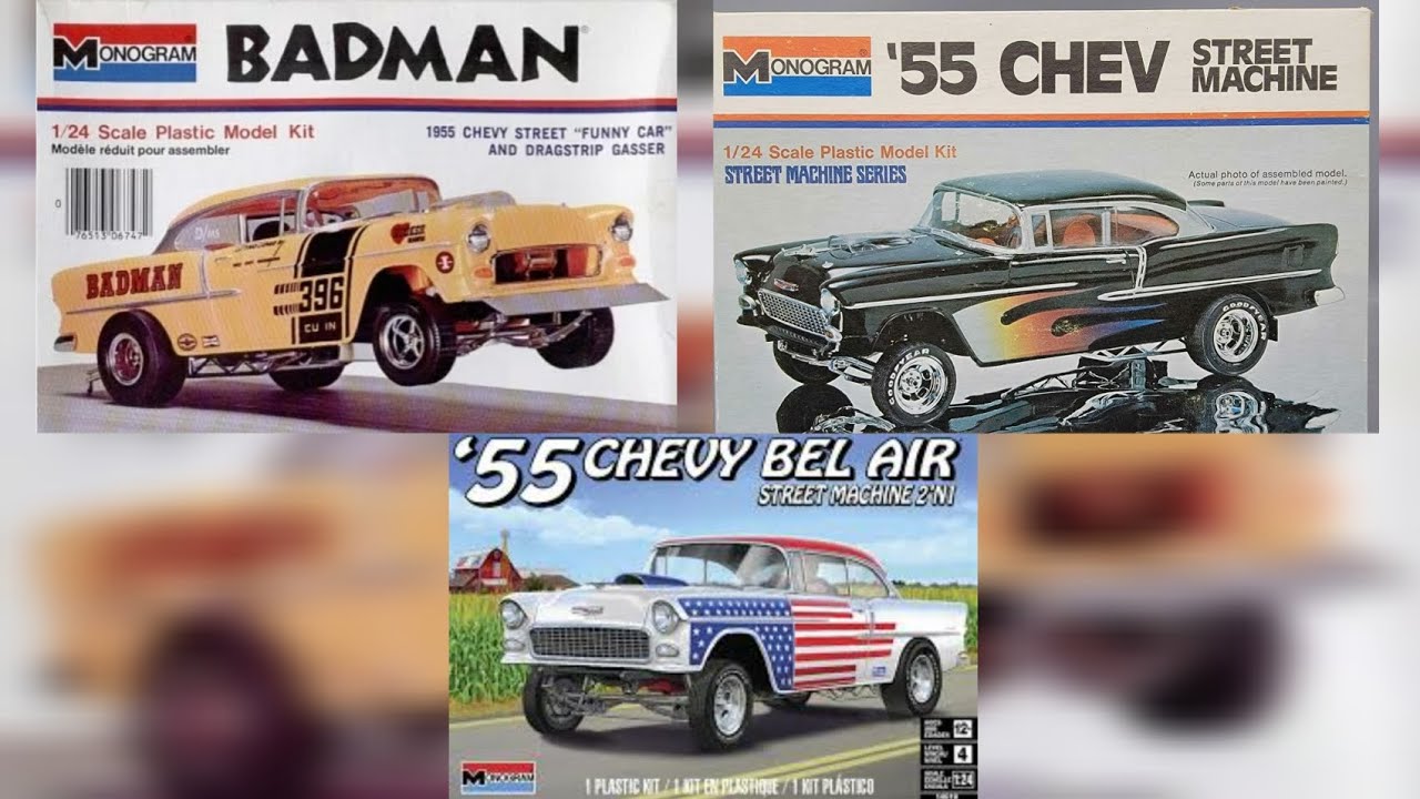 Quick Comparison video of Monogram Badman 55 Street Machine and 55 Bel Air Street Machine 2n1