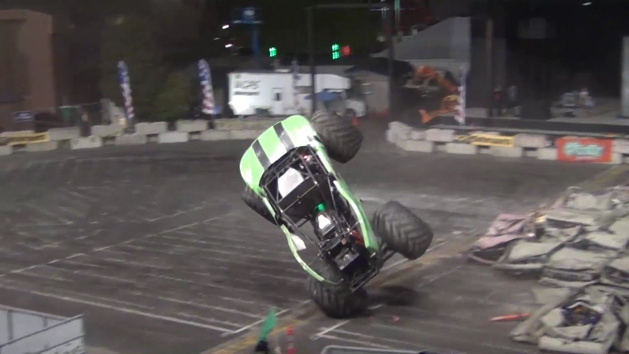 Monster truck roll over's @ Puyallup Spring fair 2015