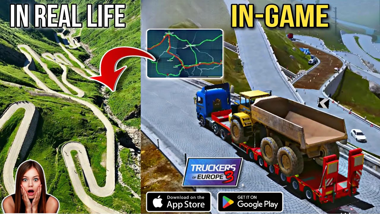 🚛 TRUCKERS OF EUROPE 3 : In-game 🗺️ Vs Real Life Locations 🚛 Exploring All Locations