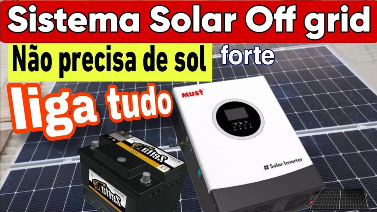 INCRÍVEL 3 PAINÉIS SOLAR NO OFF GRID QUE LIGA TUDO MESMO SEM SOL 👉 2 FRIZER UMA GELADEIRA GRANDE 