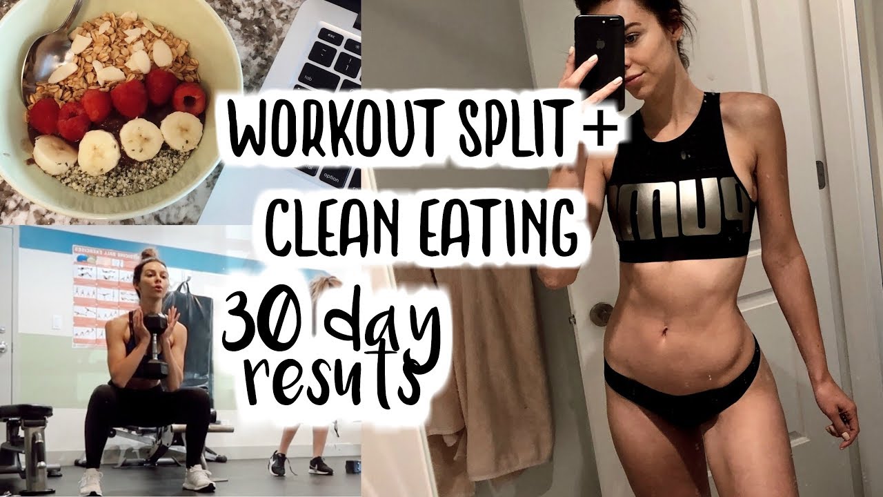 Workout Split + Clean Eating 30 Day Results