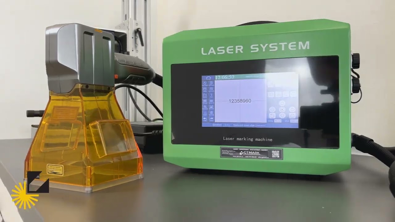 Ručn&iacute; vl&aacute;knov&yacute; laser na značen&iacute; - import dat pomoc&iacute; čtečky - značen&iacute; nerezu